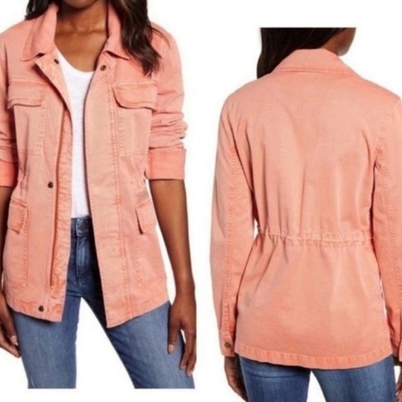 Caslon Jackets & Blazers - Caslon EUC  Coral/Salmon  Anorak Utility Jacket